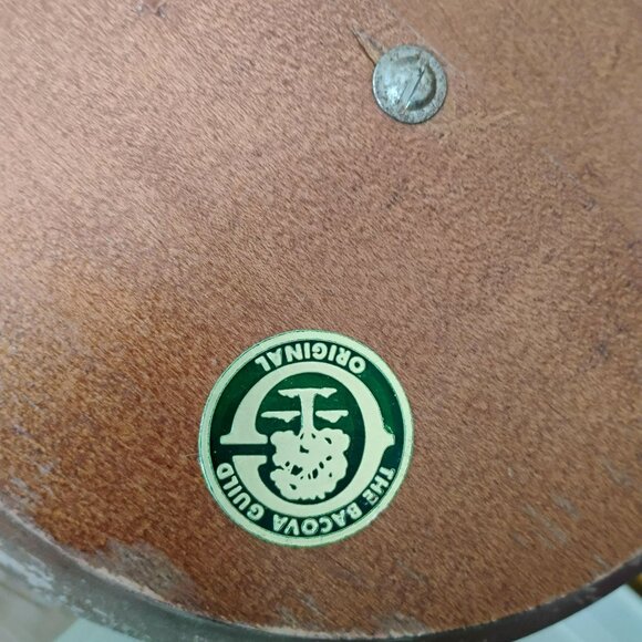 Vintage Bacova Guild Fiberglass Ice Bucket Leather Handle Cardinal Chickadee Bir - Picture 7 of 13